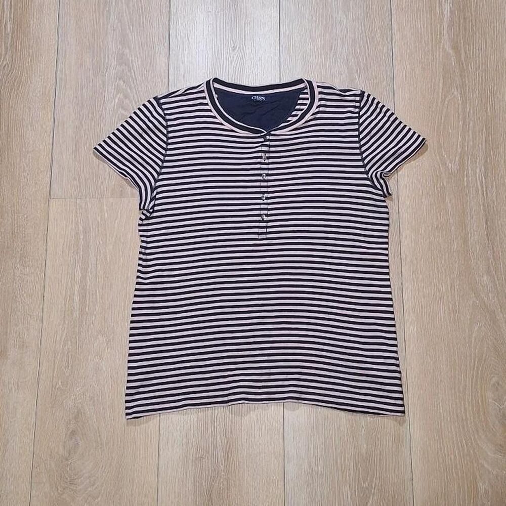 Unbranded Women's Pink and Navy T-shirt